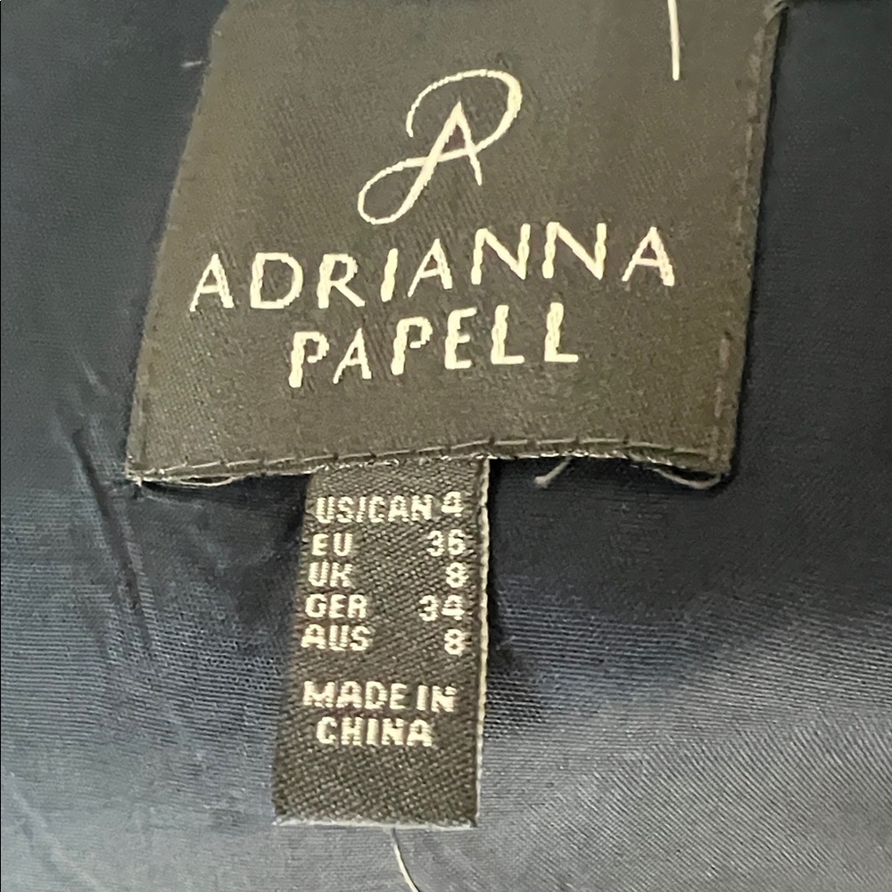 Adrianna Papell Midnight Blue Dress Size 4 - Picture 3 of 7